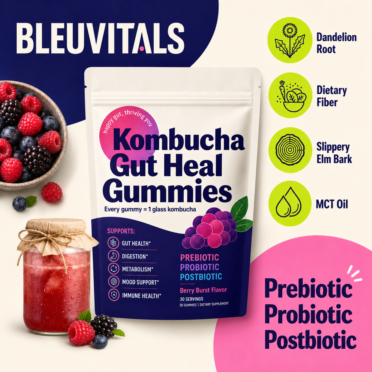 Kambucha Gut Heal Gummies